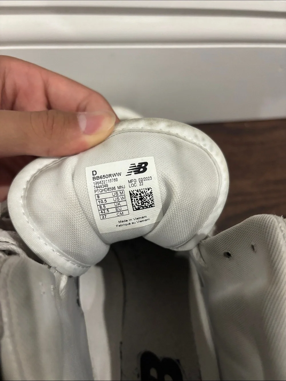 New Balance 650R Triple White Men’s High-Top Sneakers